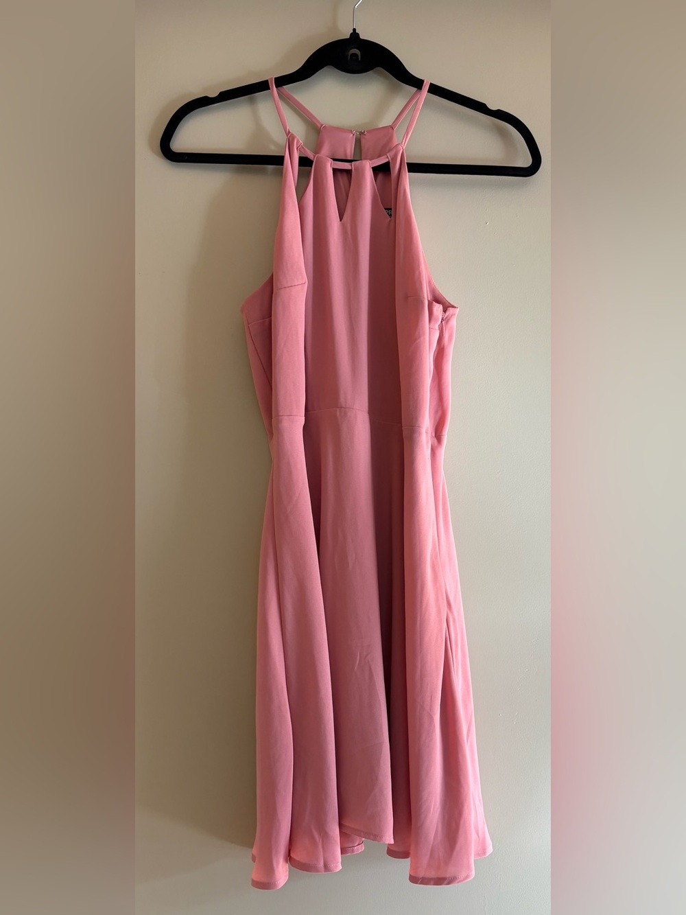 Express Sleeveless Pink V-Neck Prom Dress